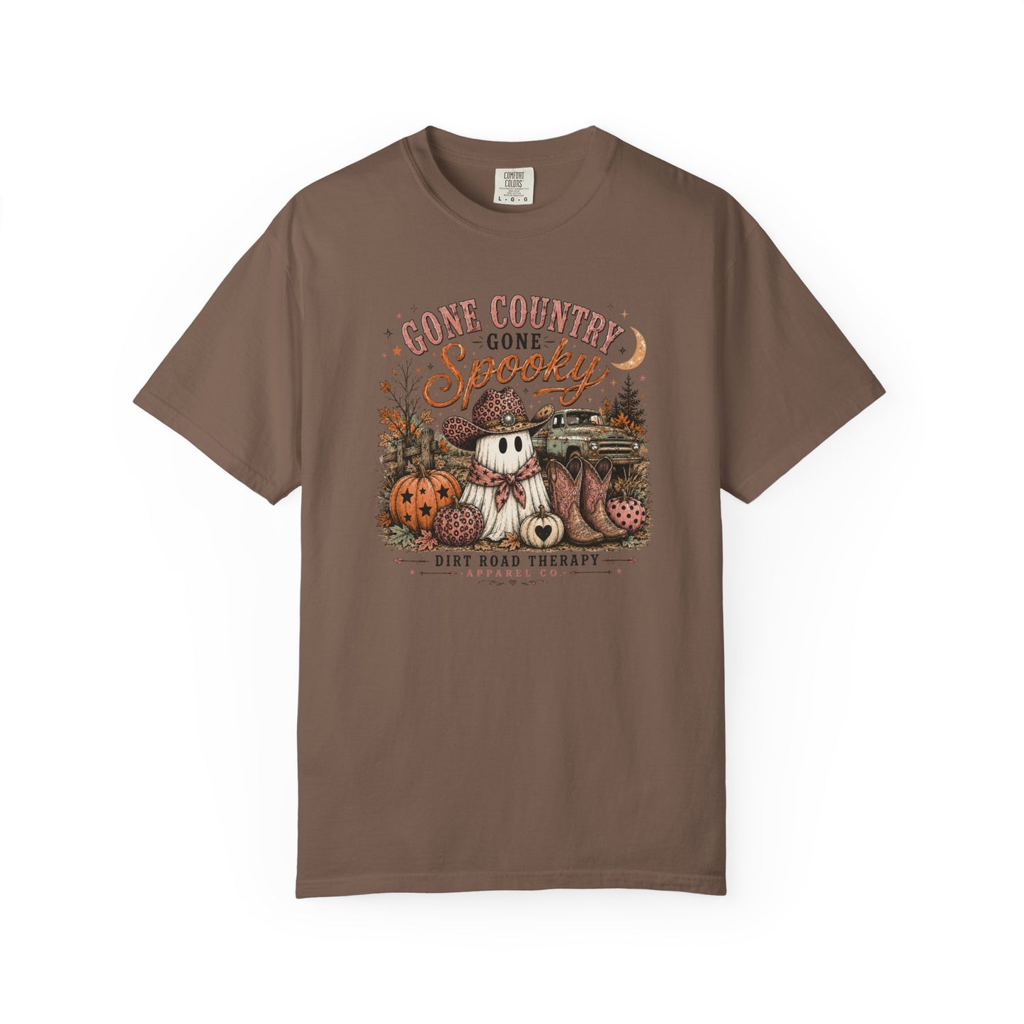 Dirt Road Therapy Gone Country Gone Spooky Halloween Graphic Tee