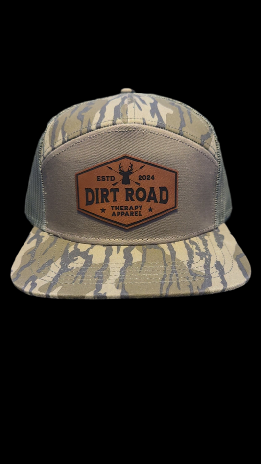 Mossy Oak original bottomland 7 panel flat bill patch hat