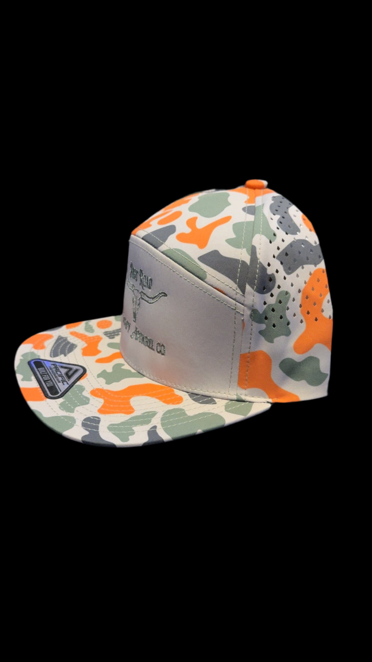 DRT Longhorn Khaki/Blaze camo flat bill