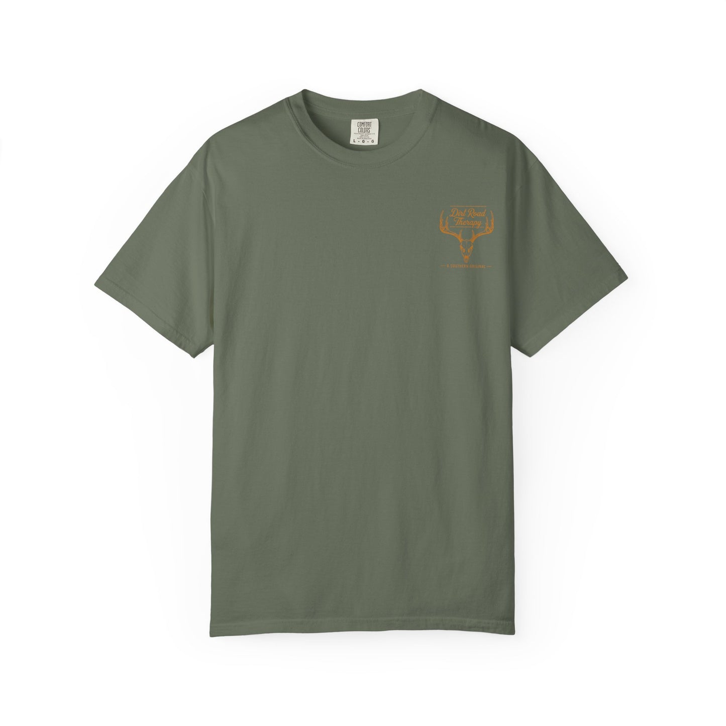 Dirt Road Therapy Deer Skull Graphic Tee