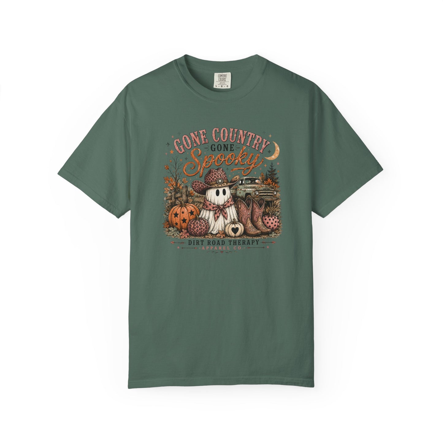 Dirt Road Therapy Gone Country Gone Spooky Halloween Graphic Tee