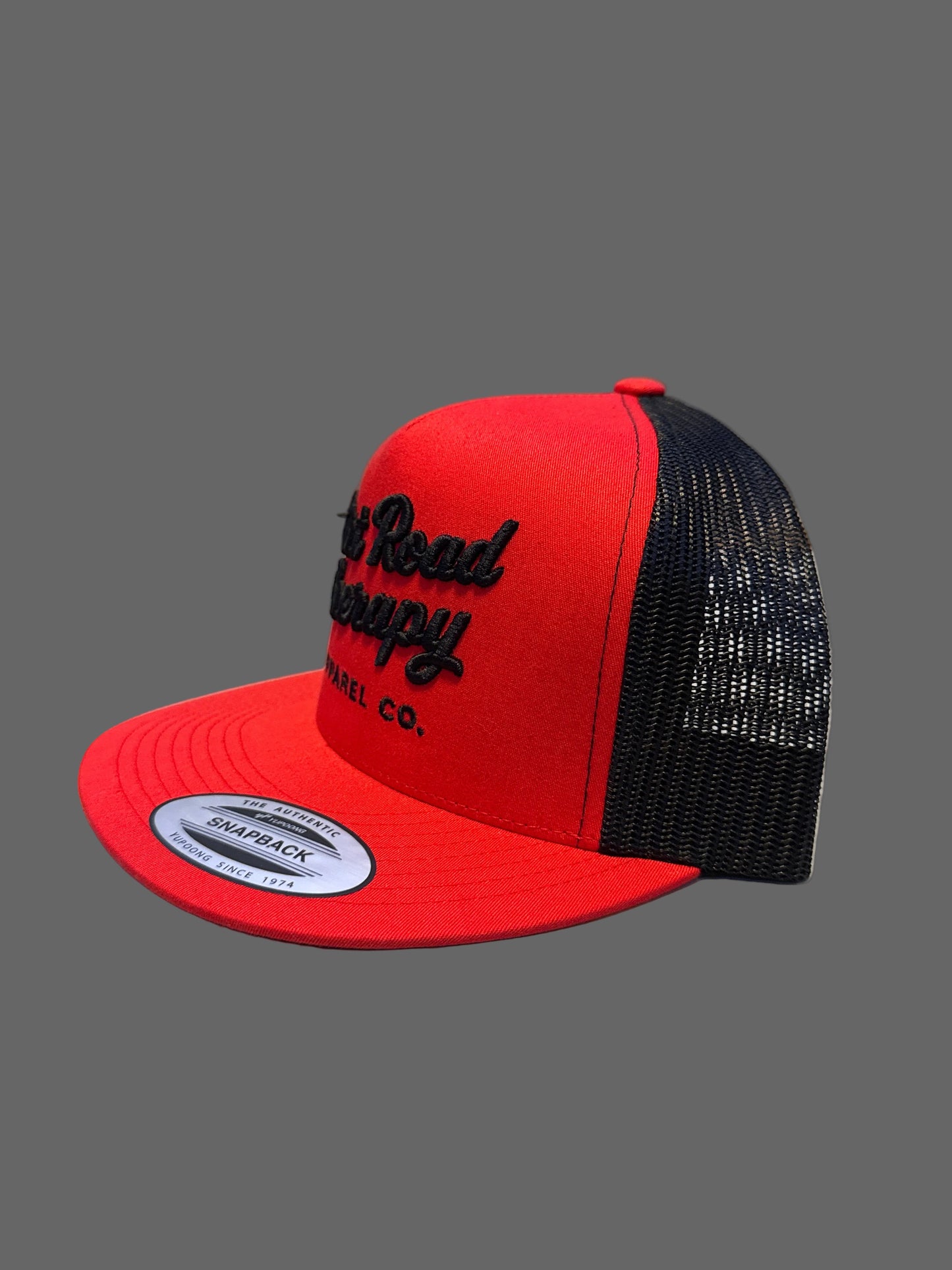 Embroidered Dirt Road Therapy Apparel Flat bill snap back