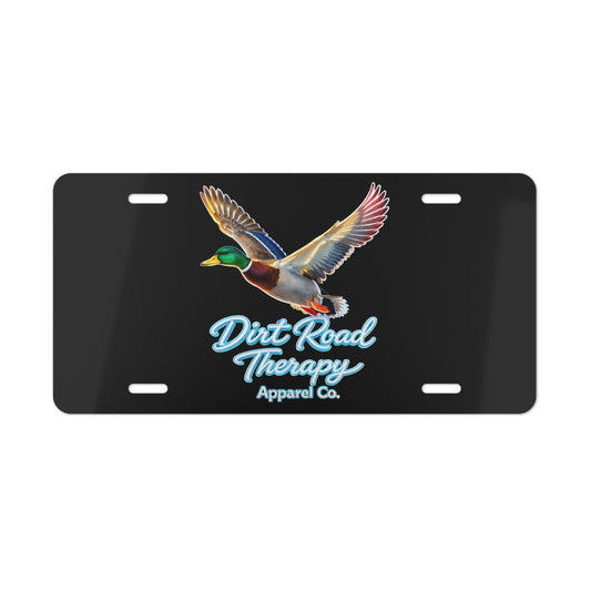 Mallard Duck Dirt Road Therapy Vanity Plate | Aluminum License Plate