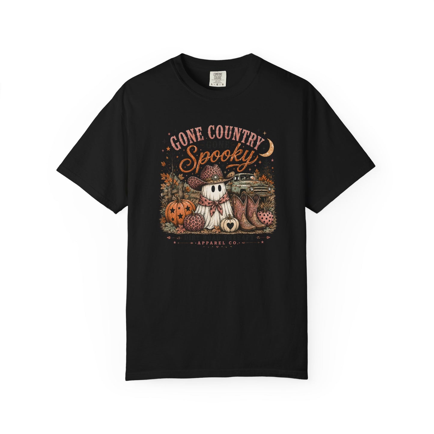 Dirt Road Therapy Gone Country Gone Spooky Halloween Graphic Tee
