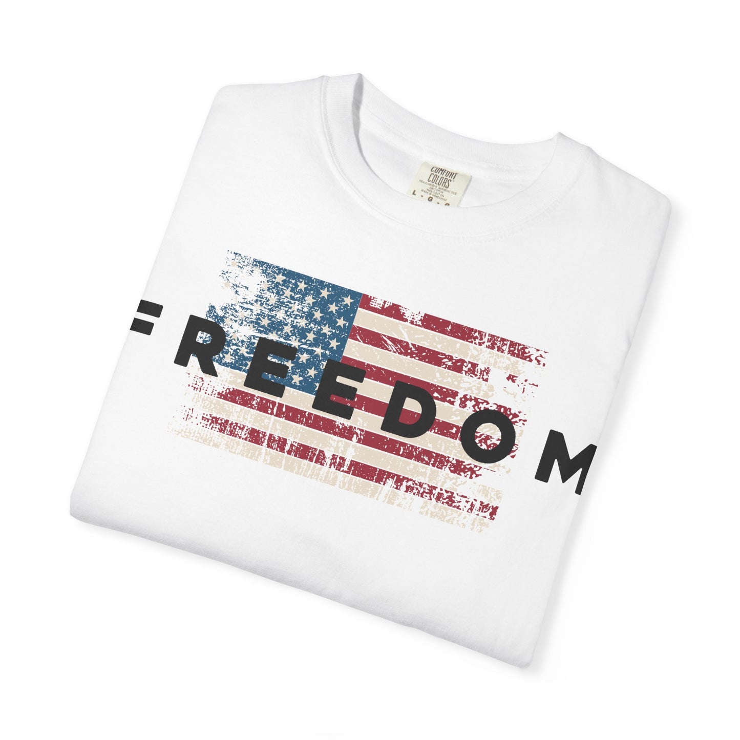Freedom American Flag T-Shirt — Distressed Patriotic Tee