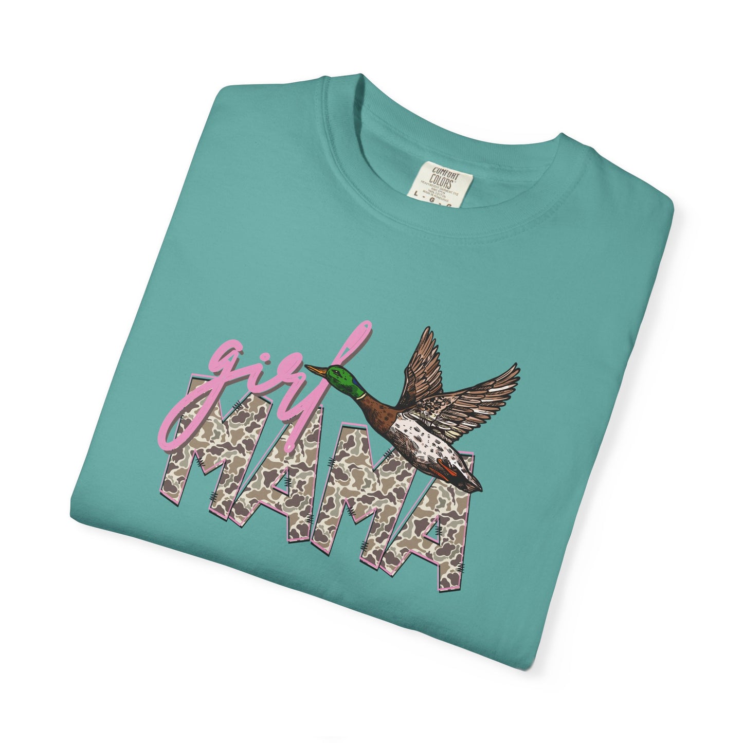 Girl Mama Duck T‑Shirt — 'girl MAMA' Floral Script Graphic Tee
