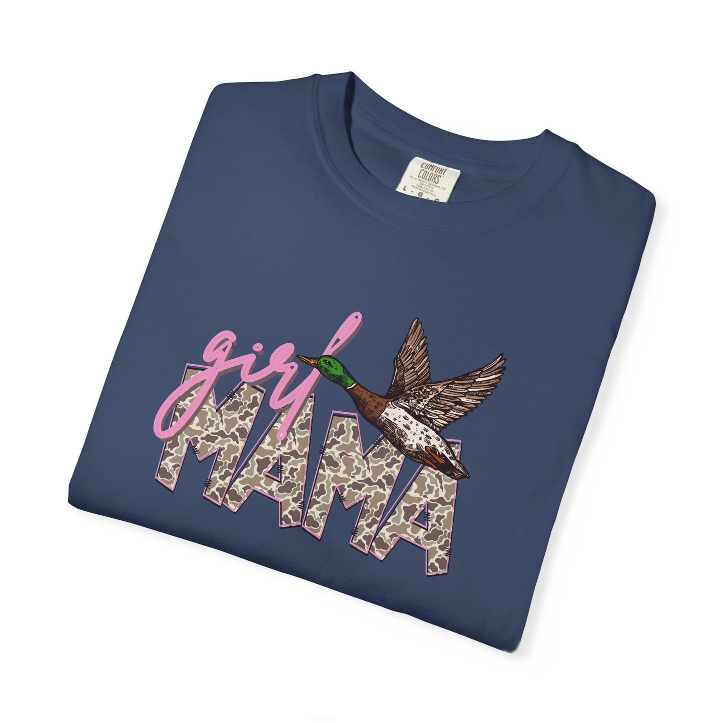Girl Mama Duck T‑Shirt — 'girl MAMA' Floral Script Graphic Tee