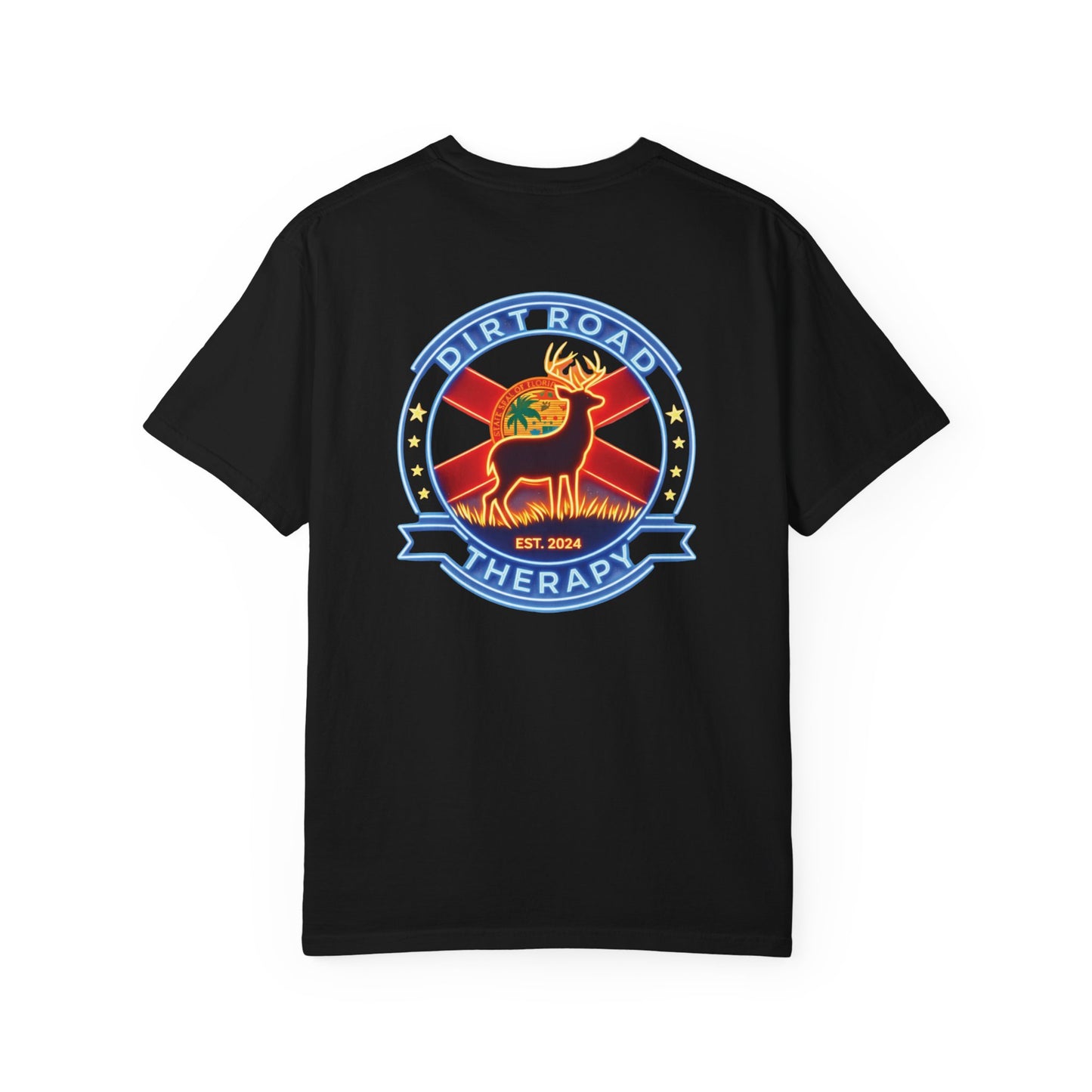 T-Shirt — "Dirt Road Therapy" Deer Graphic Tee