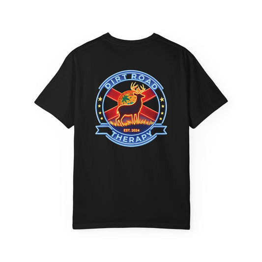 T-Shirt — "Dirt Road Therapy" Deer Graphic Tee