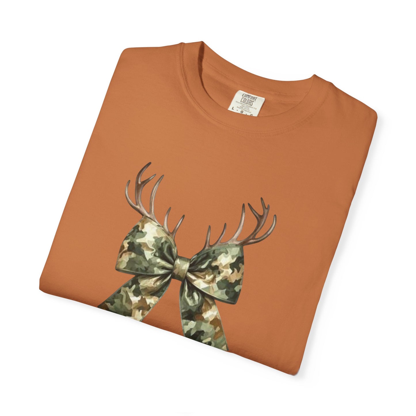 Camo Antler Bow T-Shirt — Comfort Colors Garment-Dyed