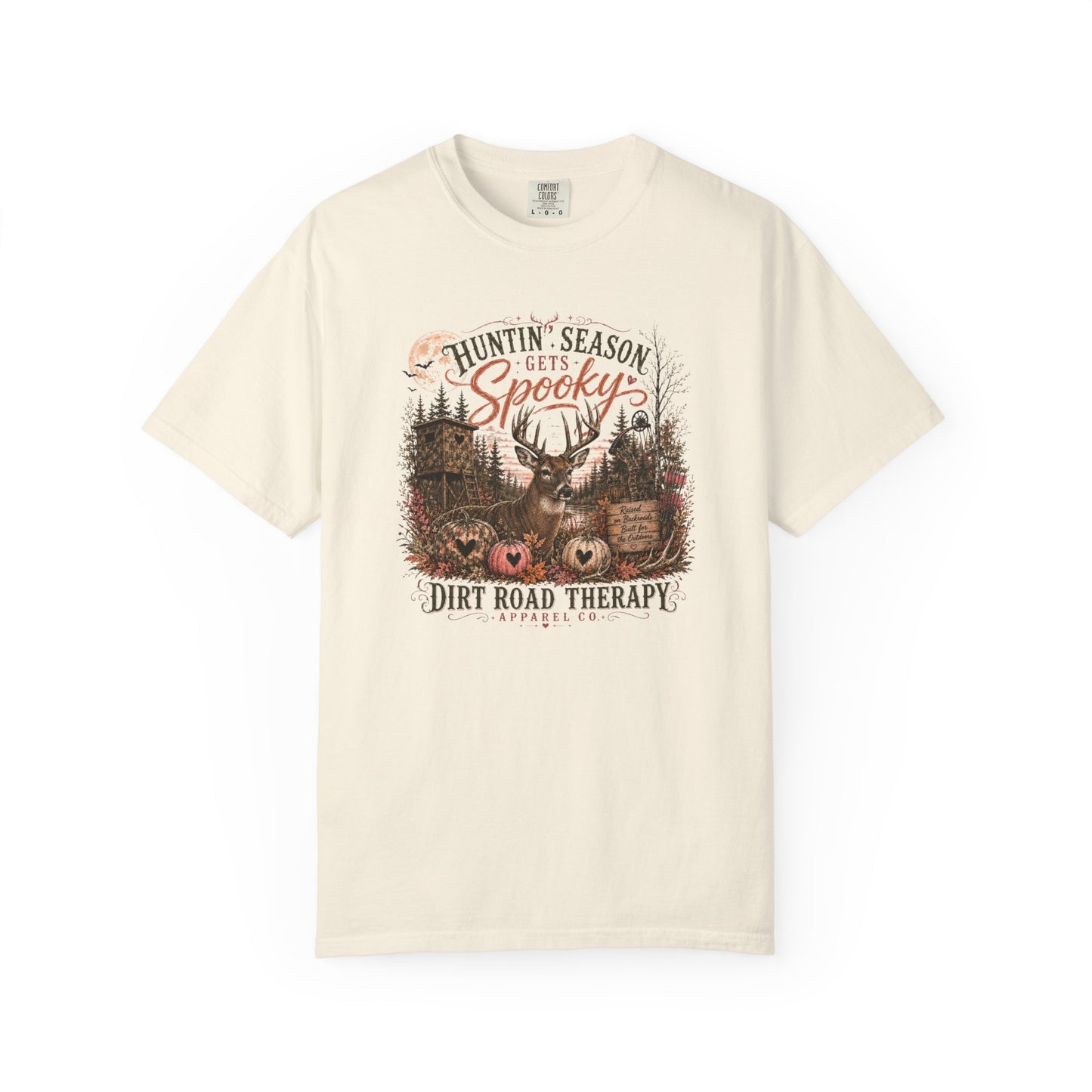 Dirt Road Therapy Huntin’ Season Gets Spooky Halloween Hunting Graphic Tee