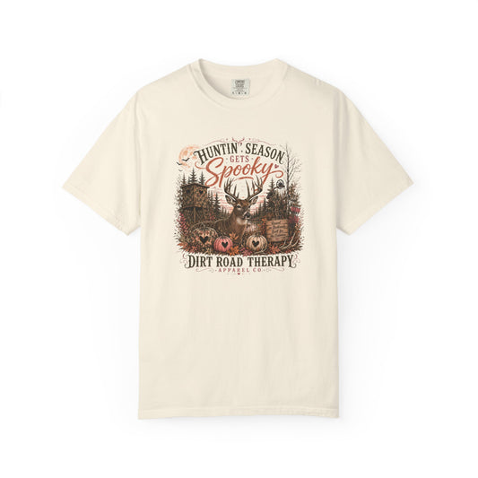 Dirt Road Therapy Huntin’ Season Gets Spooky Halloween Hunting Graphic Tee
