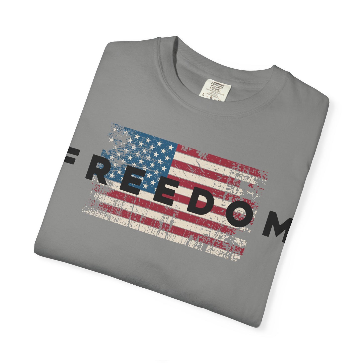 Freedom American Flag T-Shirt — Distressed Patriotic Tee