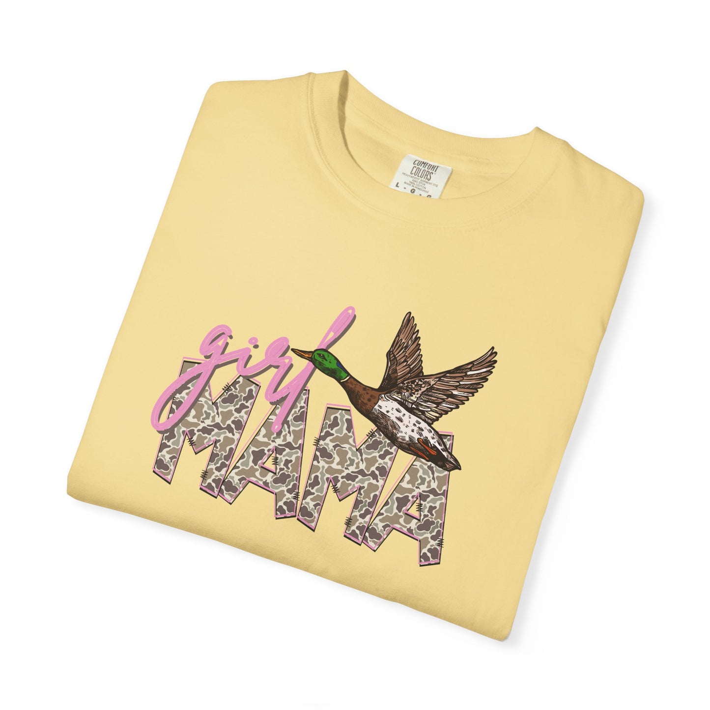 Girl Mama Duck T‑Shirt — 'girl MAMA' Floral Script Graphic Tee