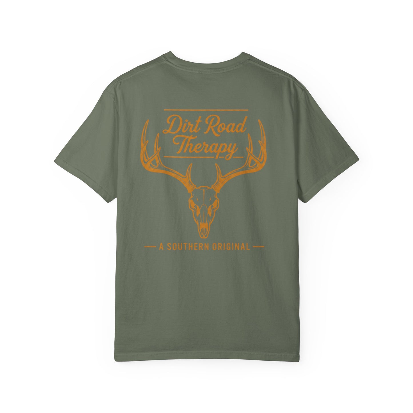 Dirt Road Therapy Deer Skull Graphic Tee