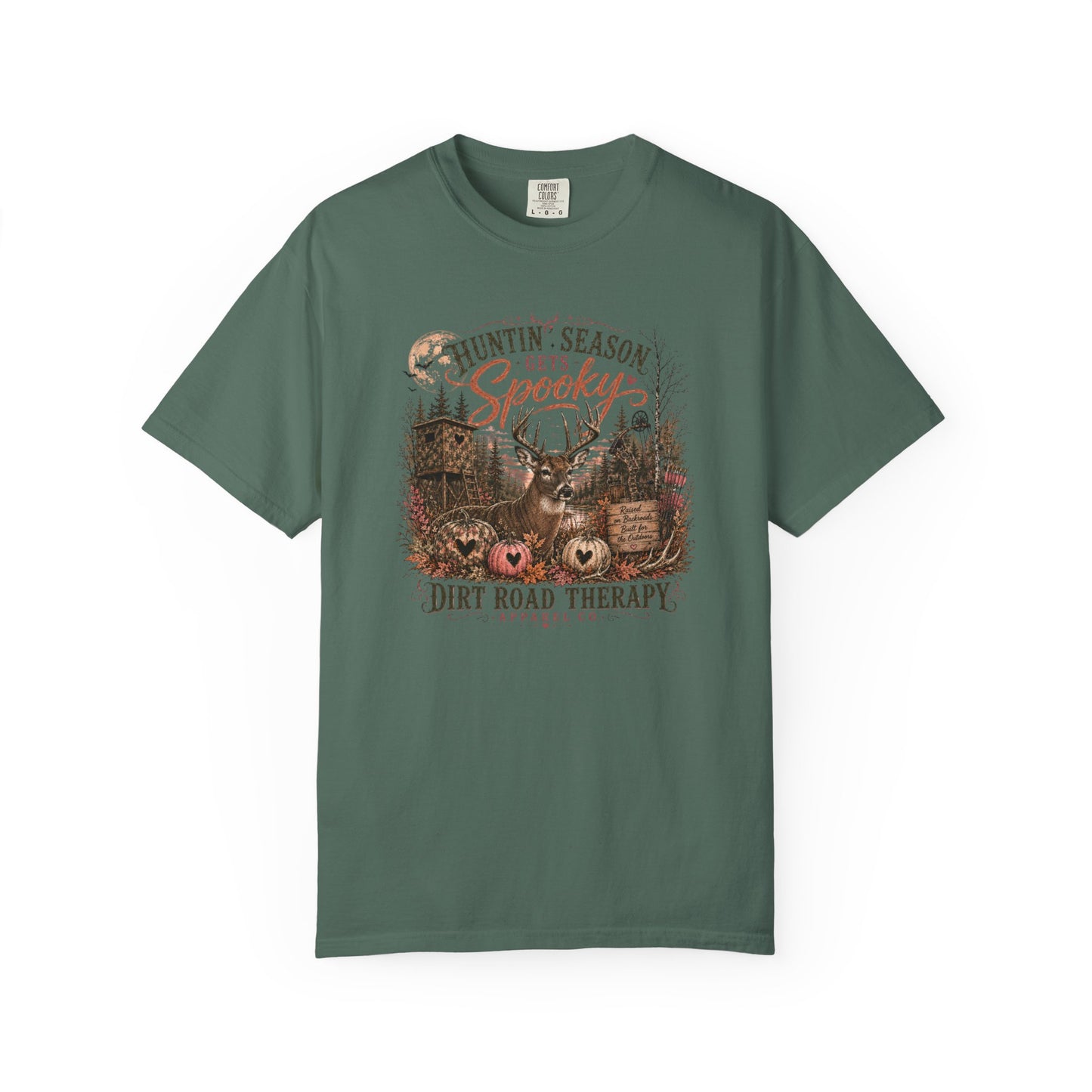 Dirt Road Therapy Huntin’ Season Gets Spooky Halloween Hunting Graphic Tee