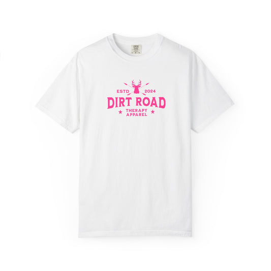 Dirt Road Therapy T-Shirt — Retro Pink Graphic Tee