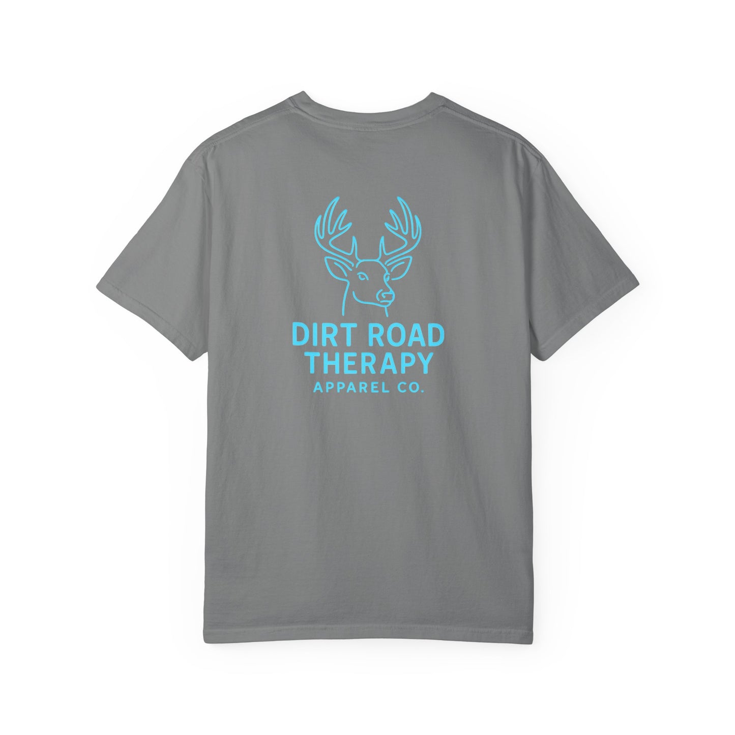 Dirt Road Therapy T‑Shirt – Deer Skull Graphic Outdoor Tee