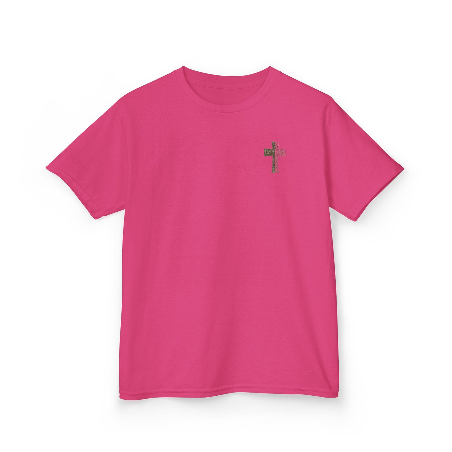 Camo Cross 'I Can Do All Things Through Christ' Christian Youth Tee