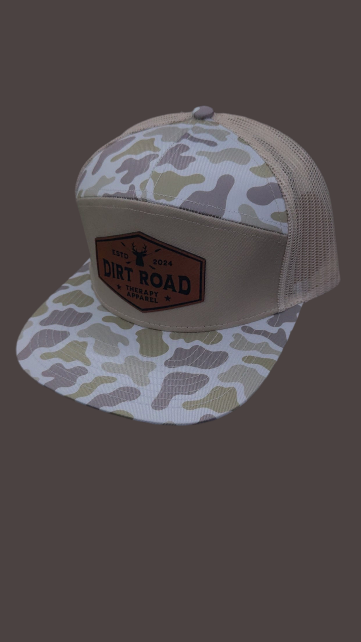 Tan duck camo flat bill