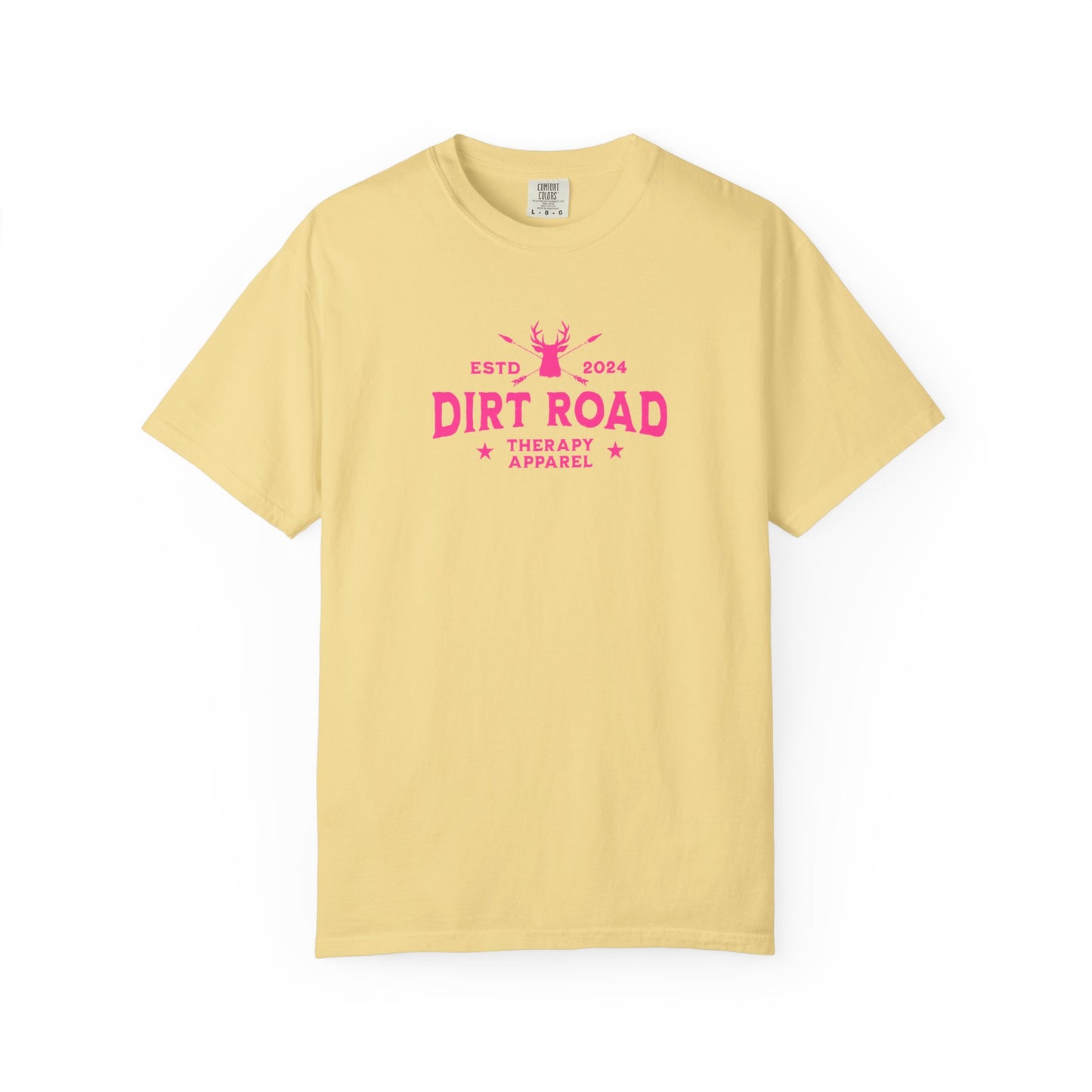 Dirt Road Therapy T-Shirt — Retro Pink Graphic Tee