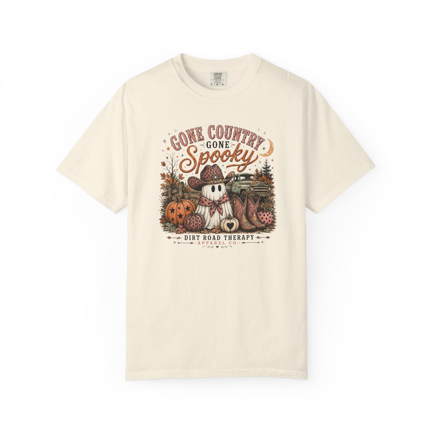 Dirt Road Therapy Gone Country Gone Spooky Halloween Graphic Tee