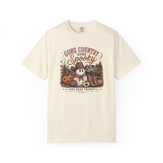 Dirt Road Therapy Gone Country Gone Spooky Halloween Graphic Tee