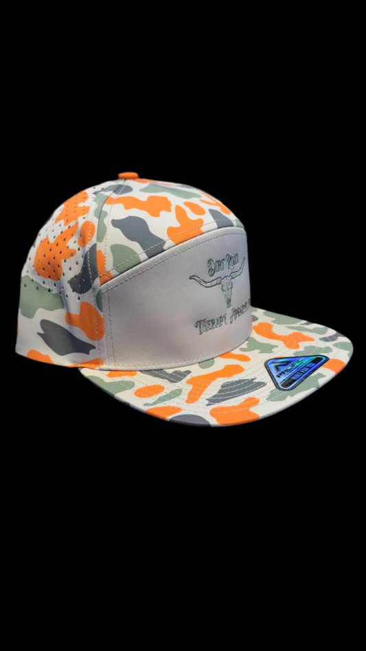 DRT Longhorn Khaki/Blaze camo flat bill