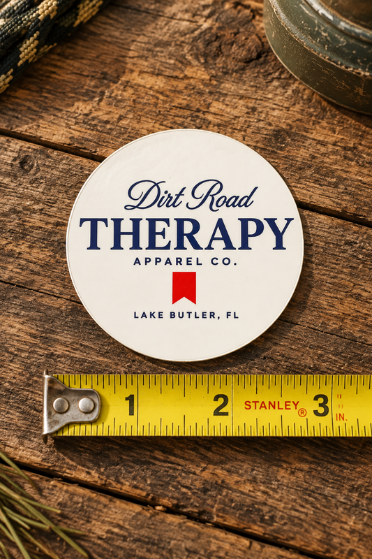 Dirt Road Therapy 3" Round Vinyl Sticker – Truck & Cooler Decal