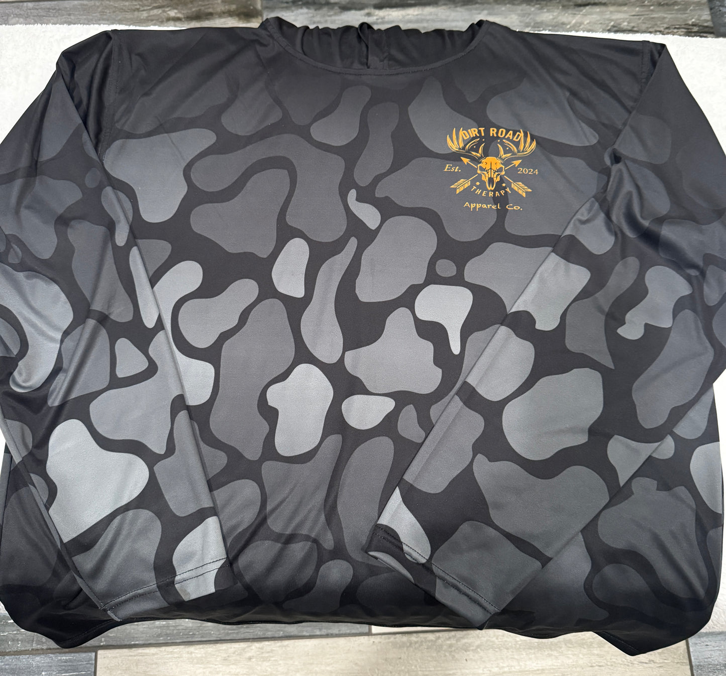 Black camo performance hoodie