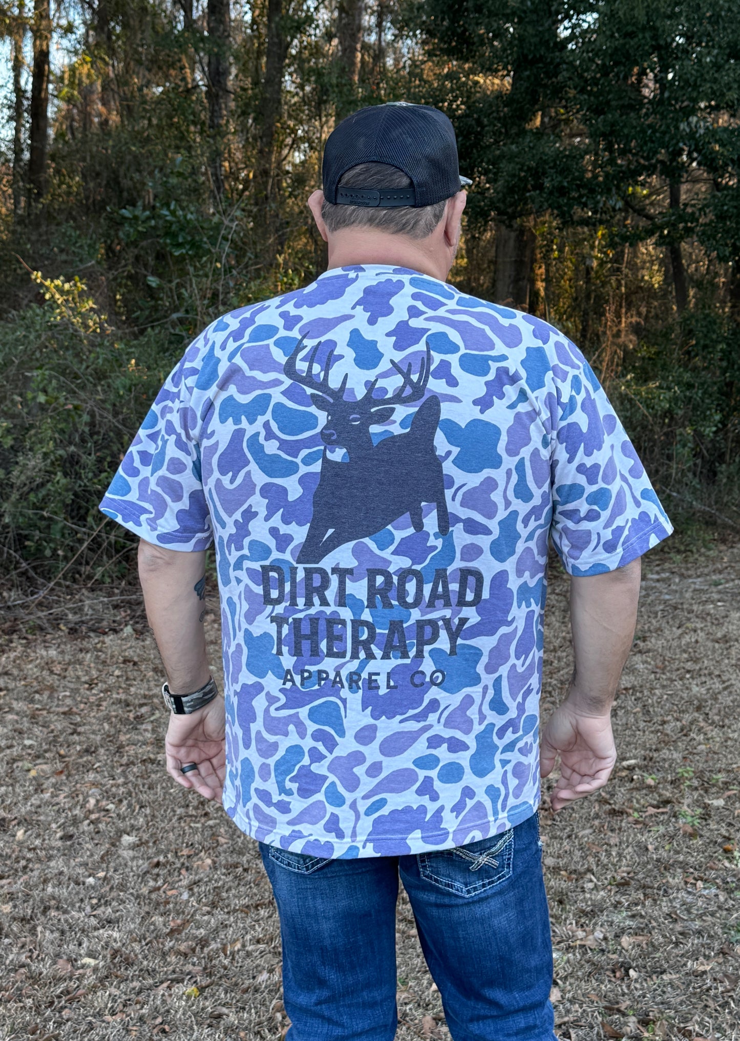 Washed Vintage camo buck t shirt