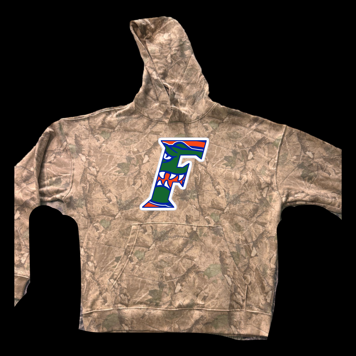 Oversized camo college hoodie Gators