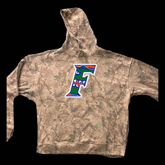 Oversized camo college hoodie Gators