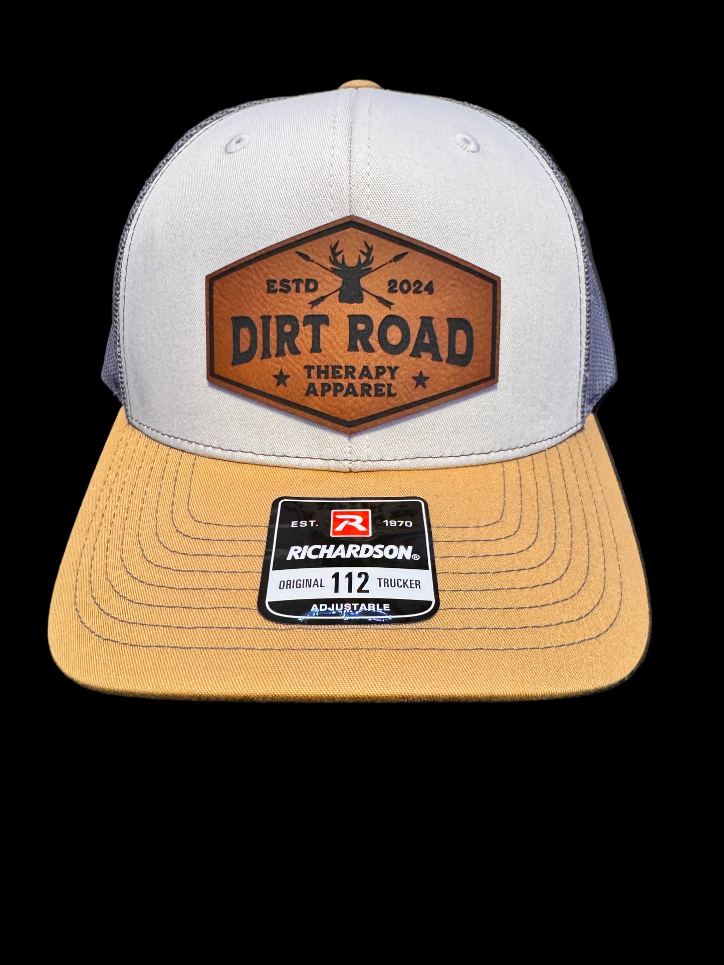 Rawhide patch Dirt Road Therapy Richardson 112 trucker hat