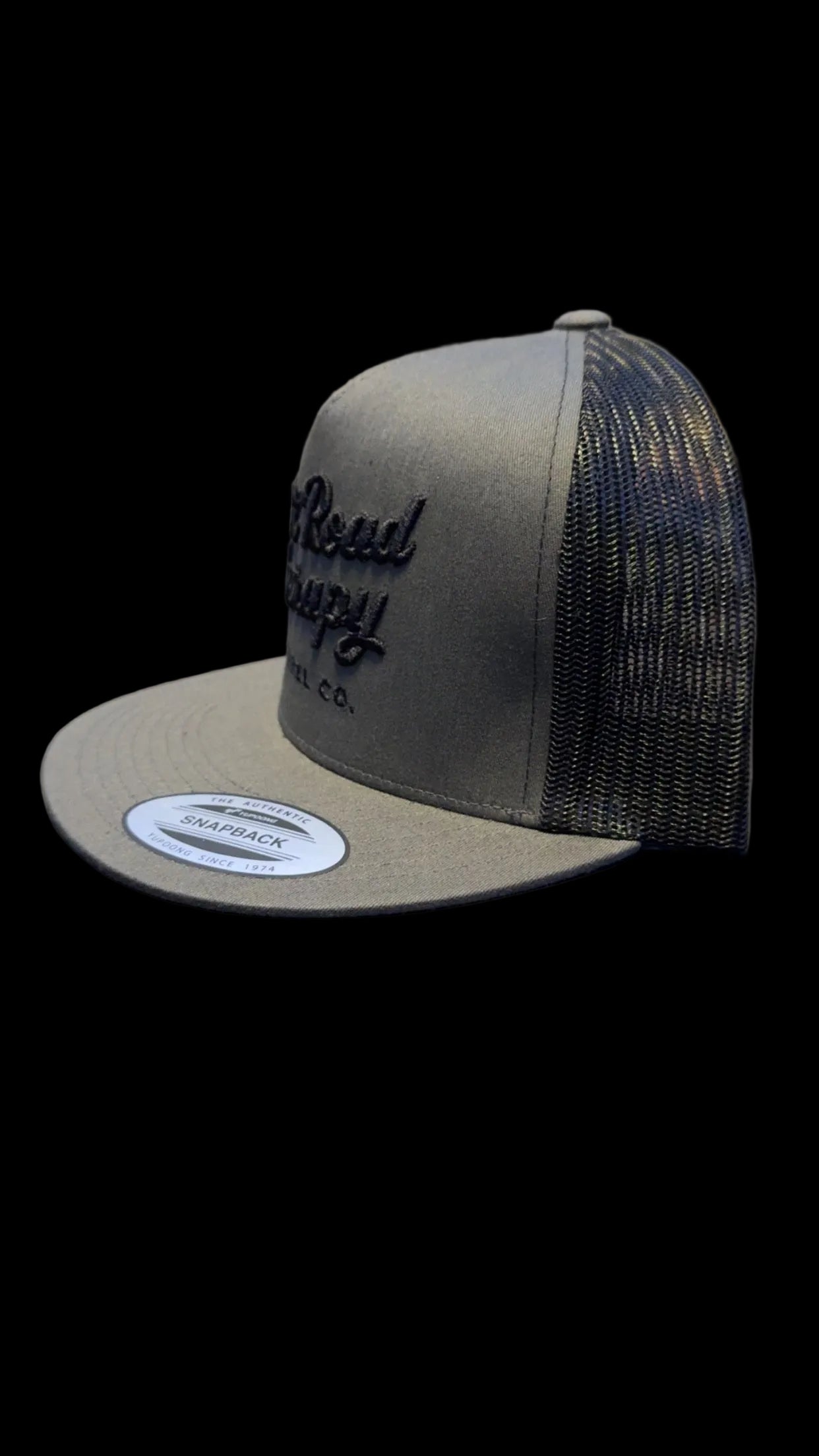 Embroidered Dirt Road Therapy Apparel Flat bill snap back