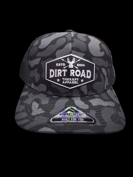 Black camo patch hat