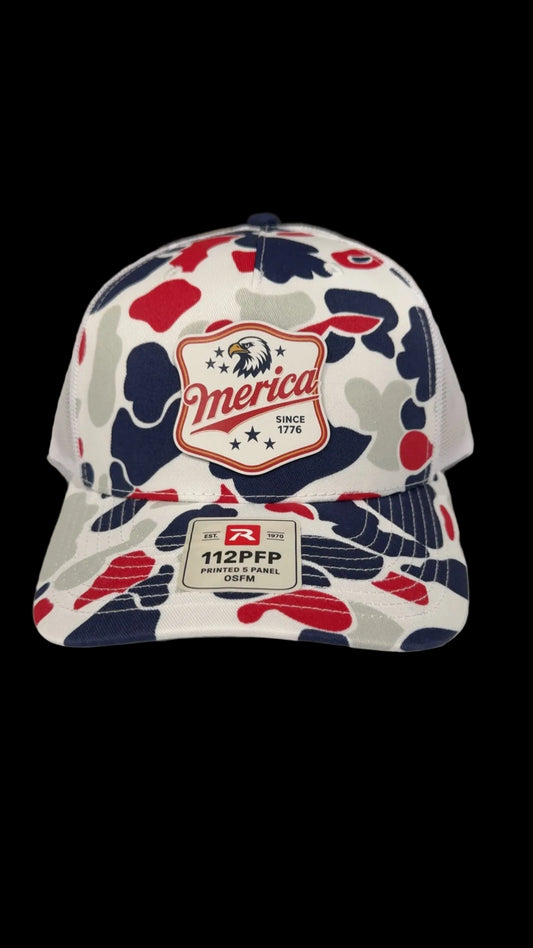 “Merica” duck camo Richardson 112pfp with 1776 patch
