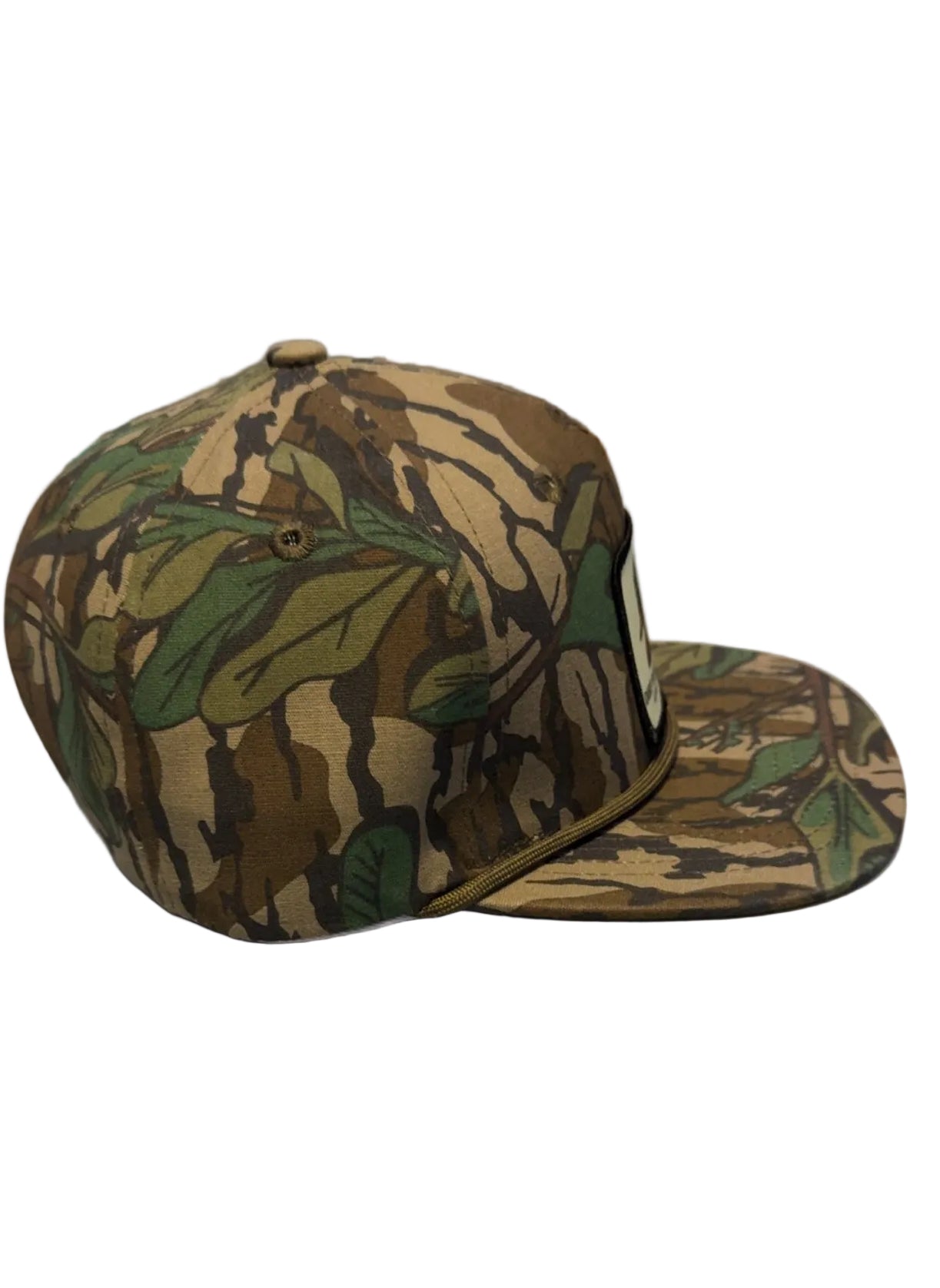 Youth mossy oak green leaf patch hat