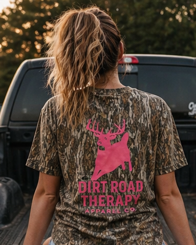 Pink Buck bottomland tee