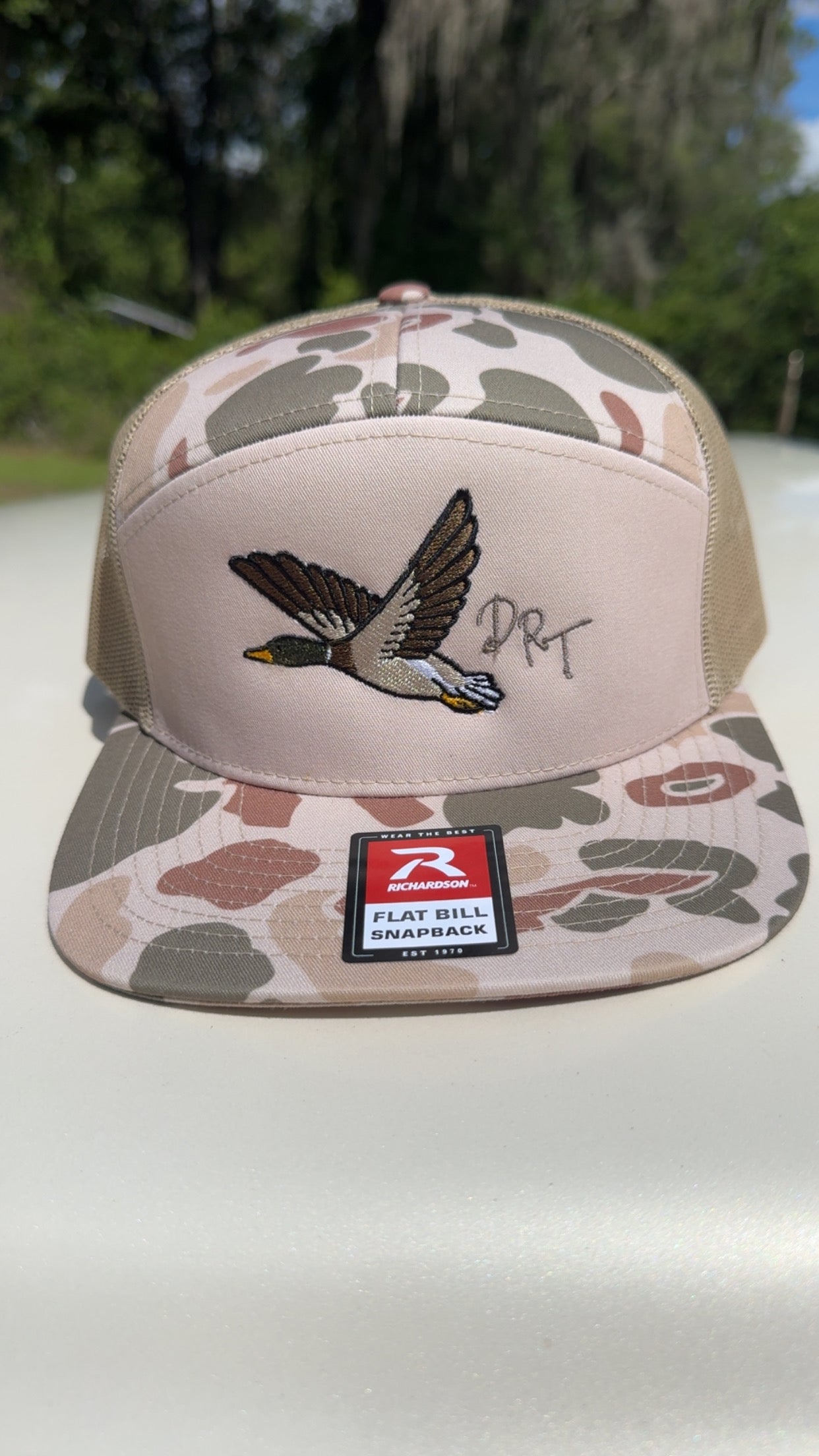 Duck camo Richardson 168p flat bill hat