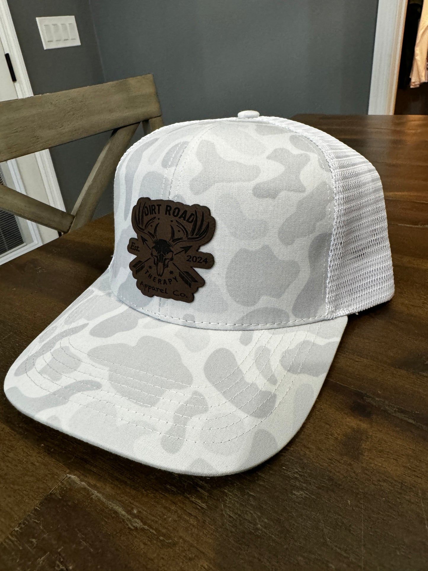 white camo snapback