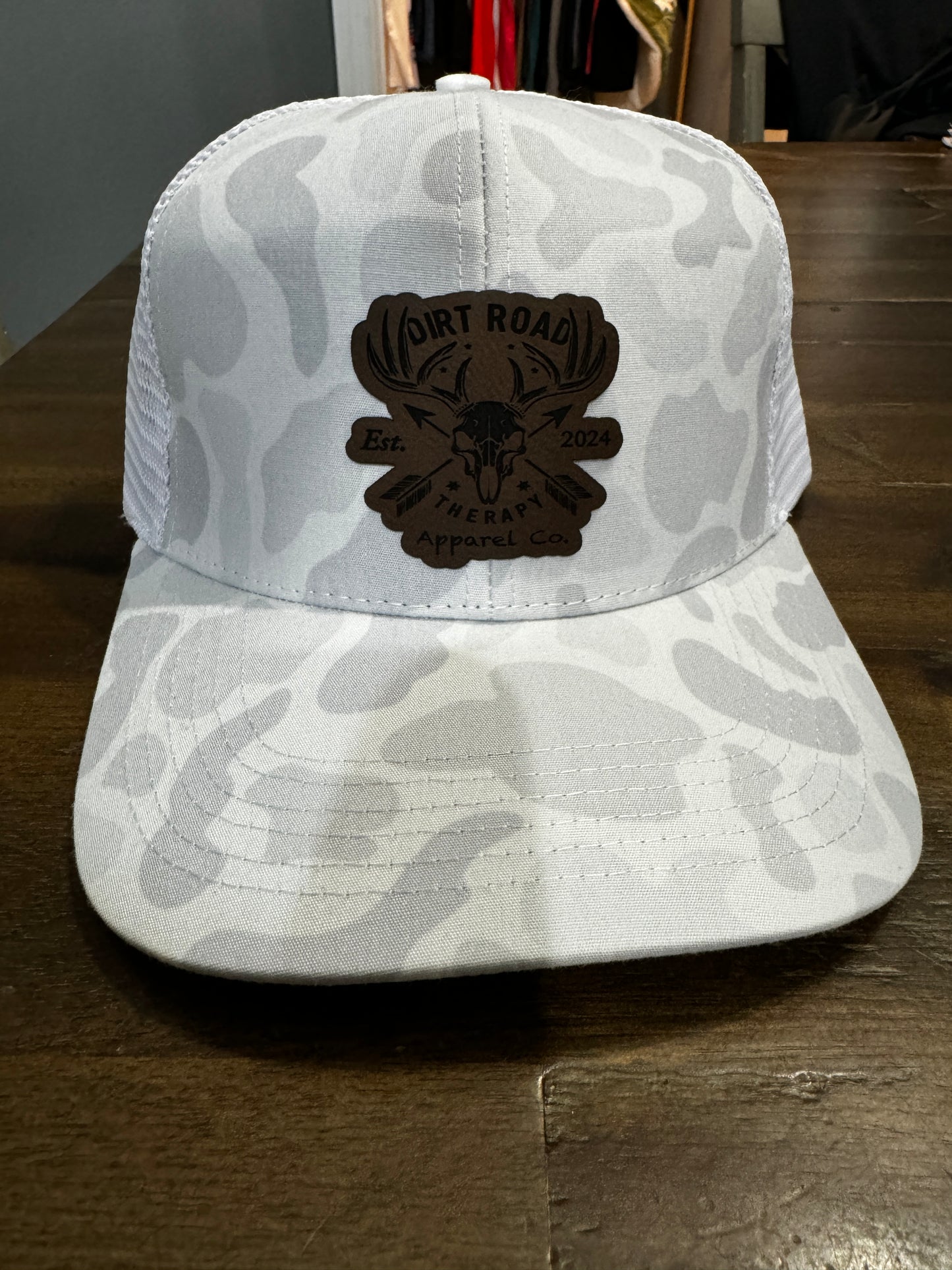 white camo snapback